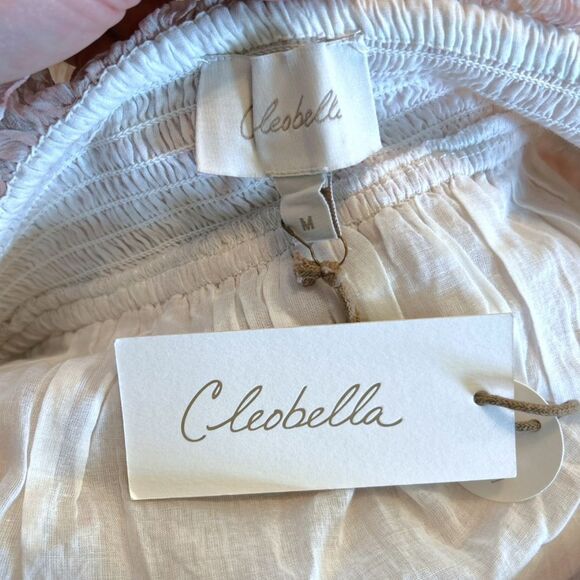 Cleobella Kenna Mini Skirt in Peach Zebra Print, Size Medium - Picture 7 of 9
